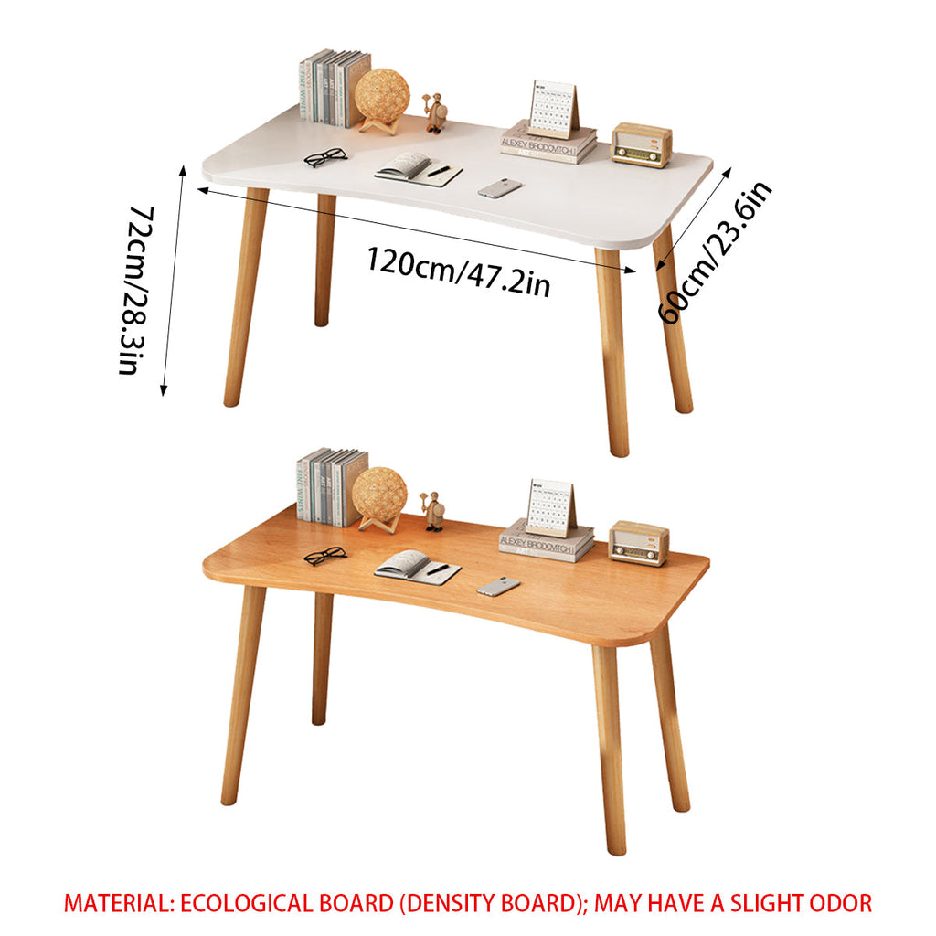 120cm Rectangular Writing Desk in White or Khaki