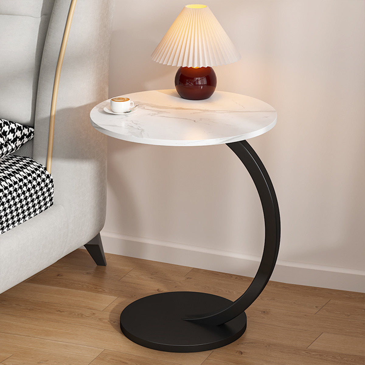 C-Shape Sofa Side Table Available in Six Colours