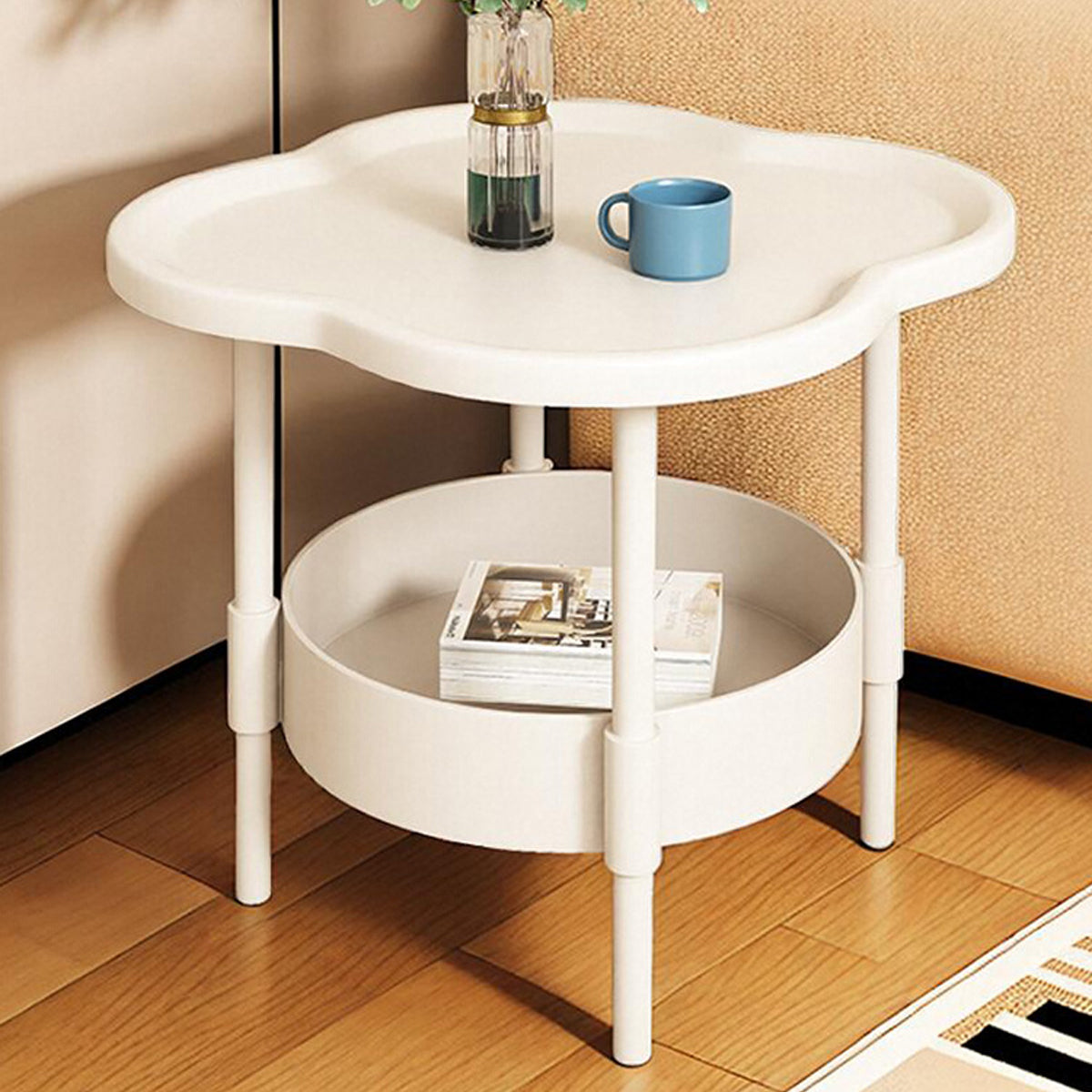 Two-Tier Clover-Shaped Side Table