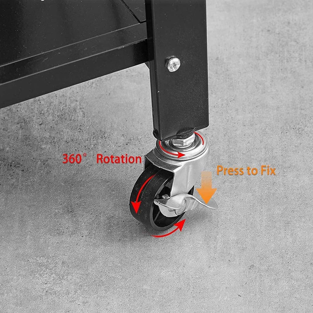 Ready-to-Use Foldable Kitchen Trolley on Wheels