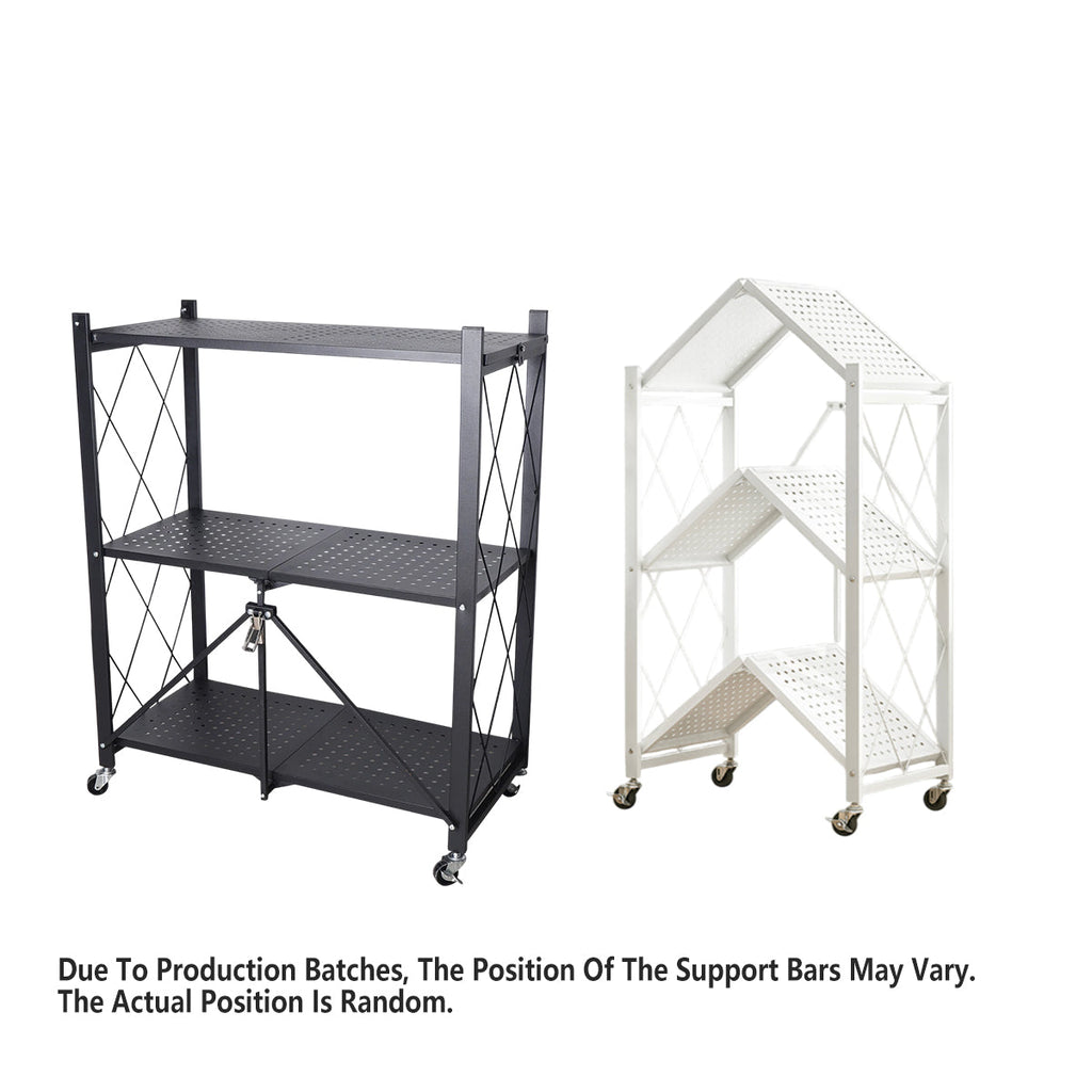 Ready-to-Use Foldable Kitchen Trolley on Wheels