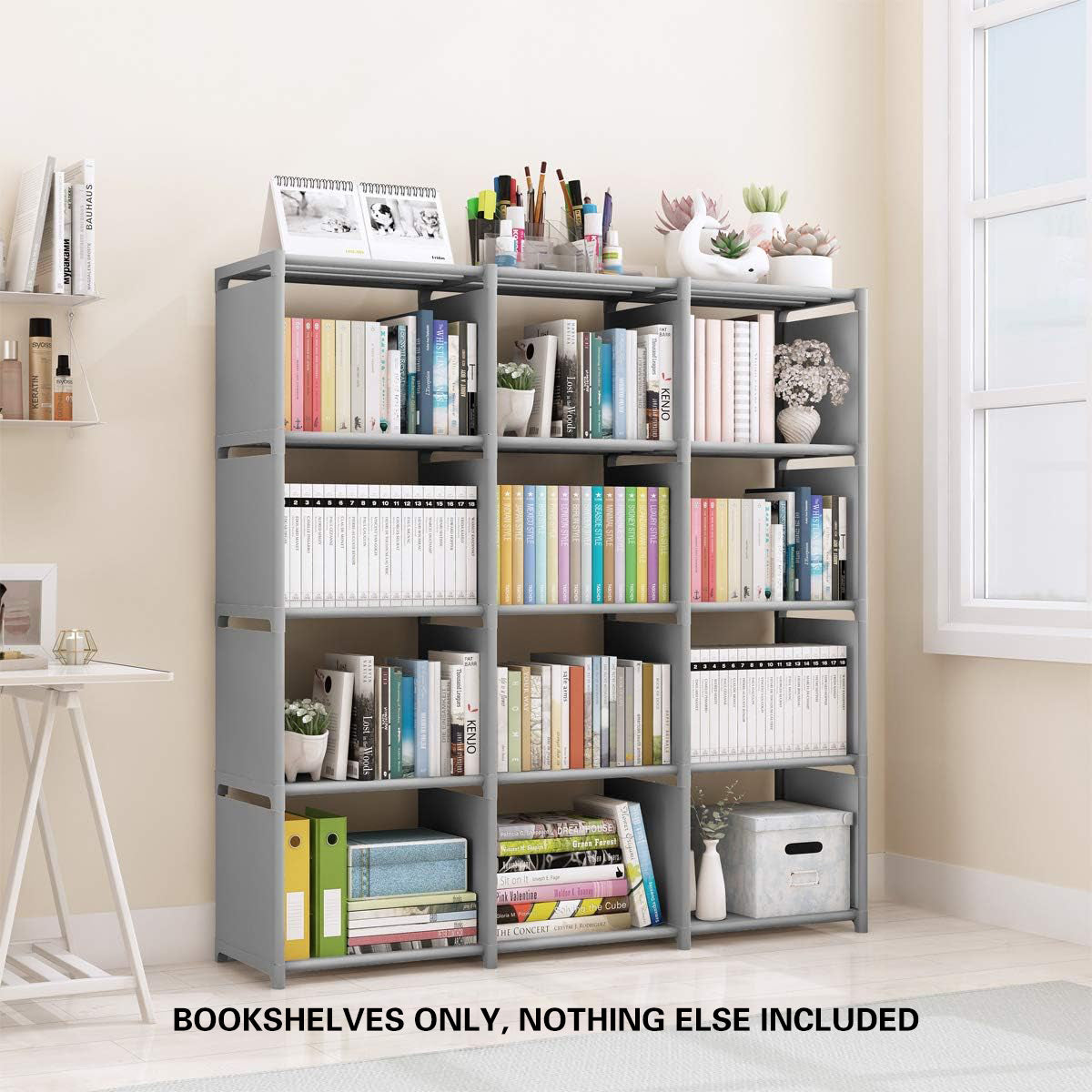 Steel Frame Modular Cube Bookcase