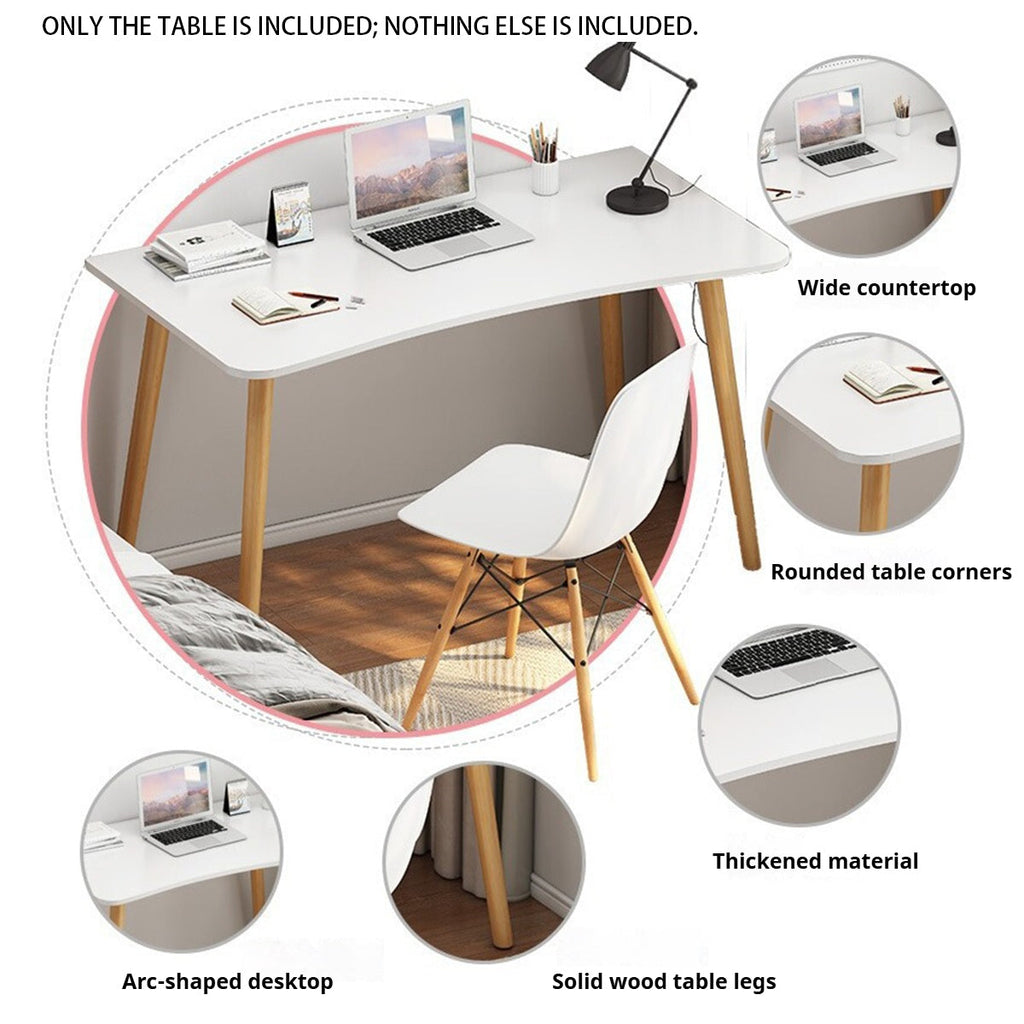 120cm Rectangular Writing Desk in White or Khaki