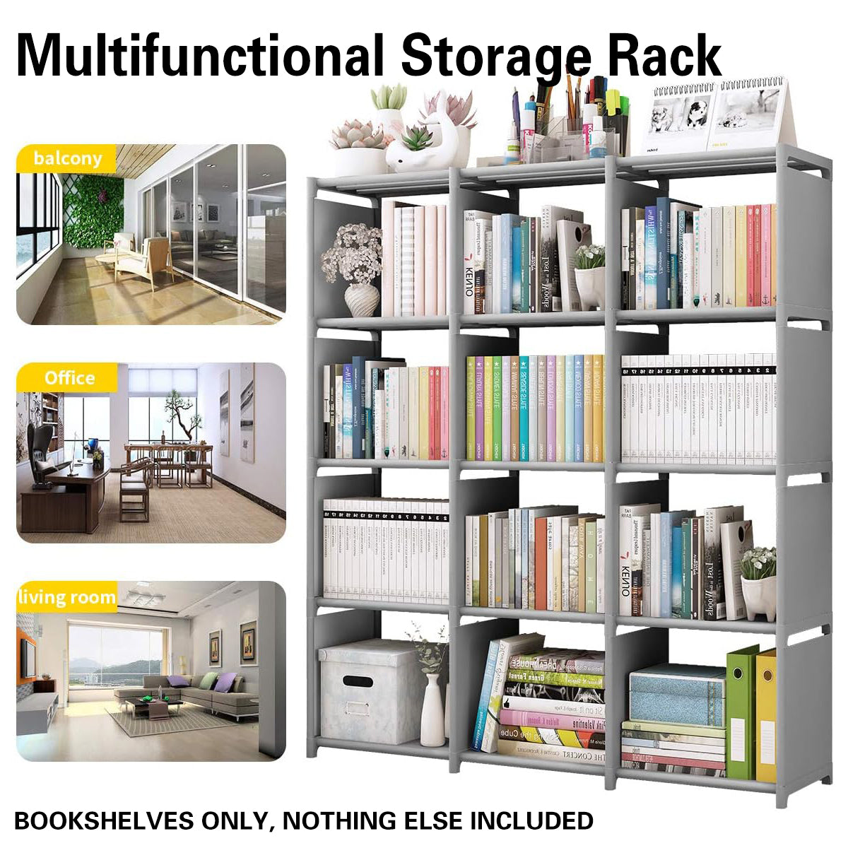 Steel Frame Modular Cube Bookcase