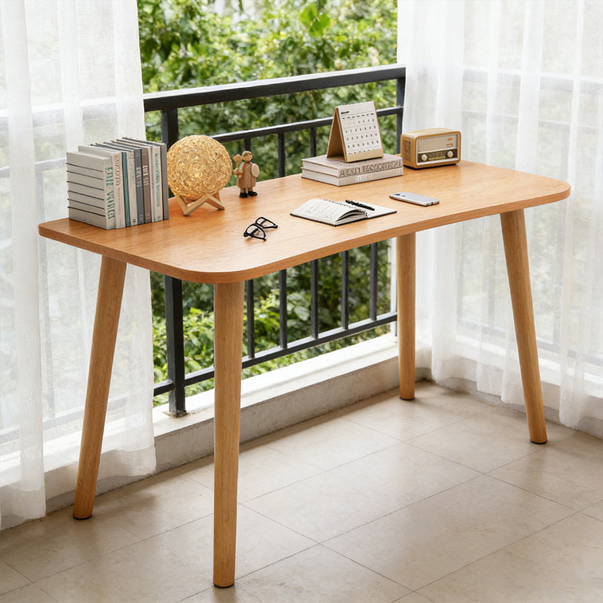 120cm Rectangular Writing Desk in White or Khaki