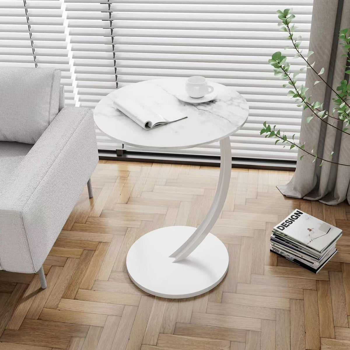 C-Shape Sofa Side Table Available in Six Colours