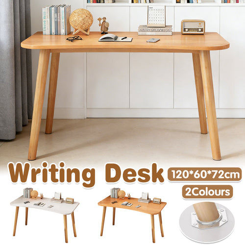 120cm Rectangular Writing Desk in White or Khaki