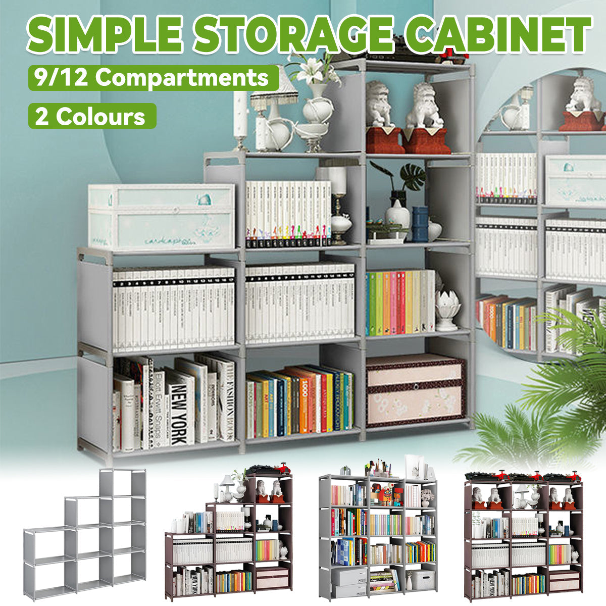 Steel Frame Modular Cube Bookcase