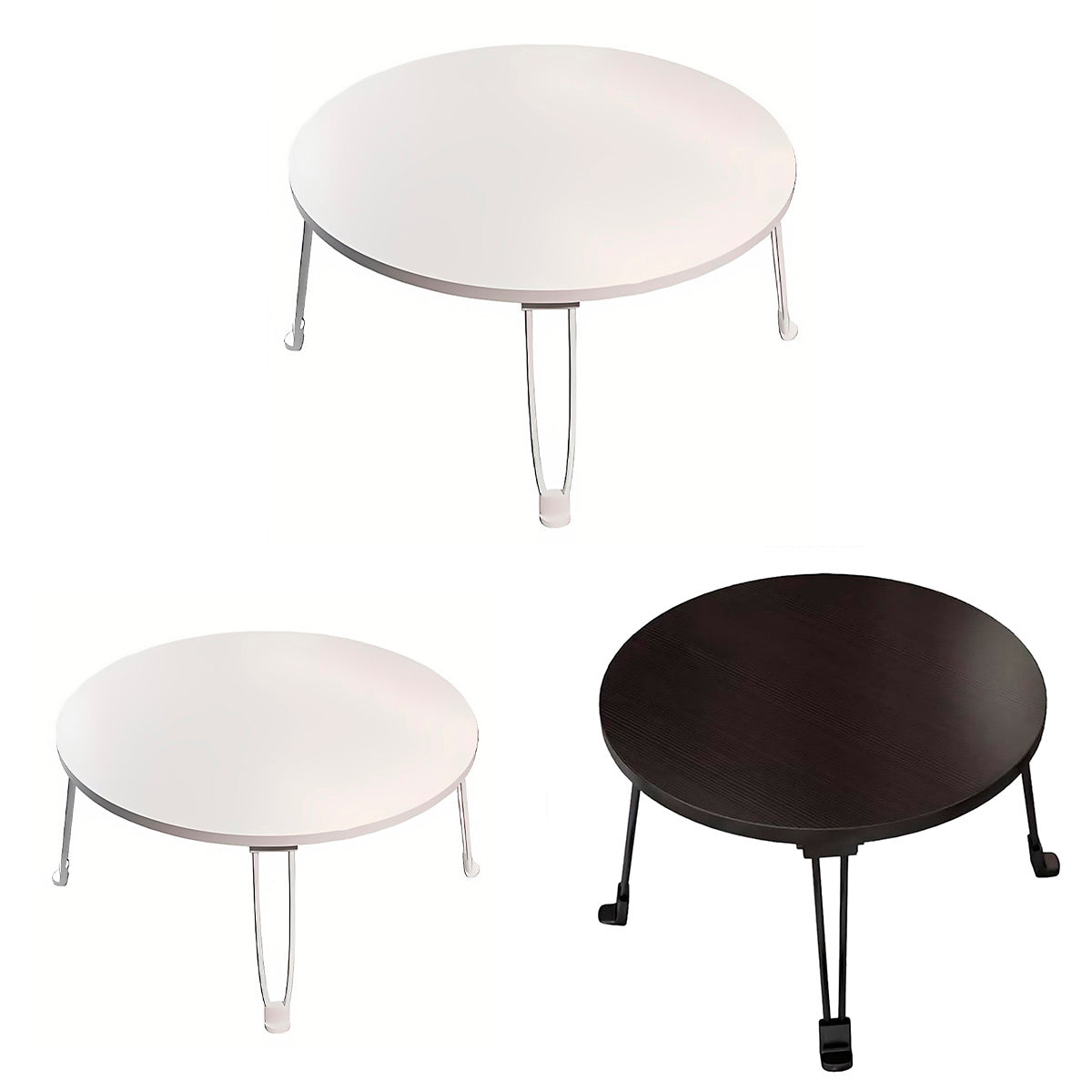 Round Foldable MDF Table with Lockable Legs