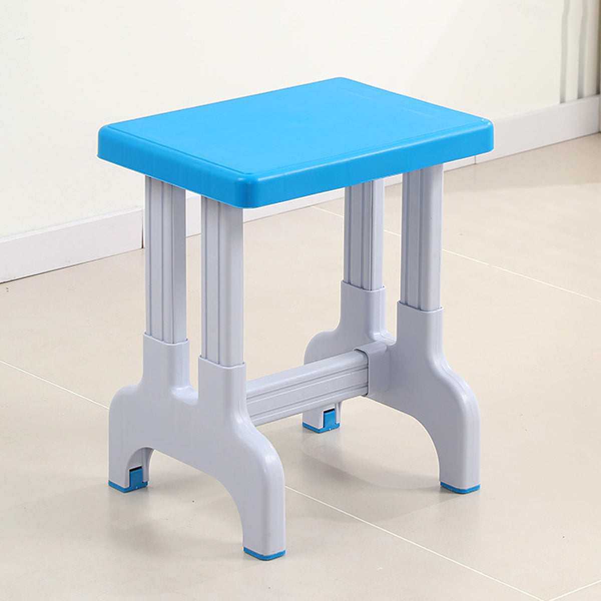 Stackable PP Square Stool with Non-Slip Pads