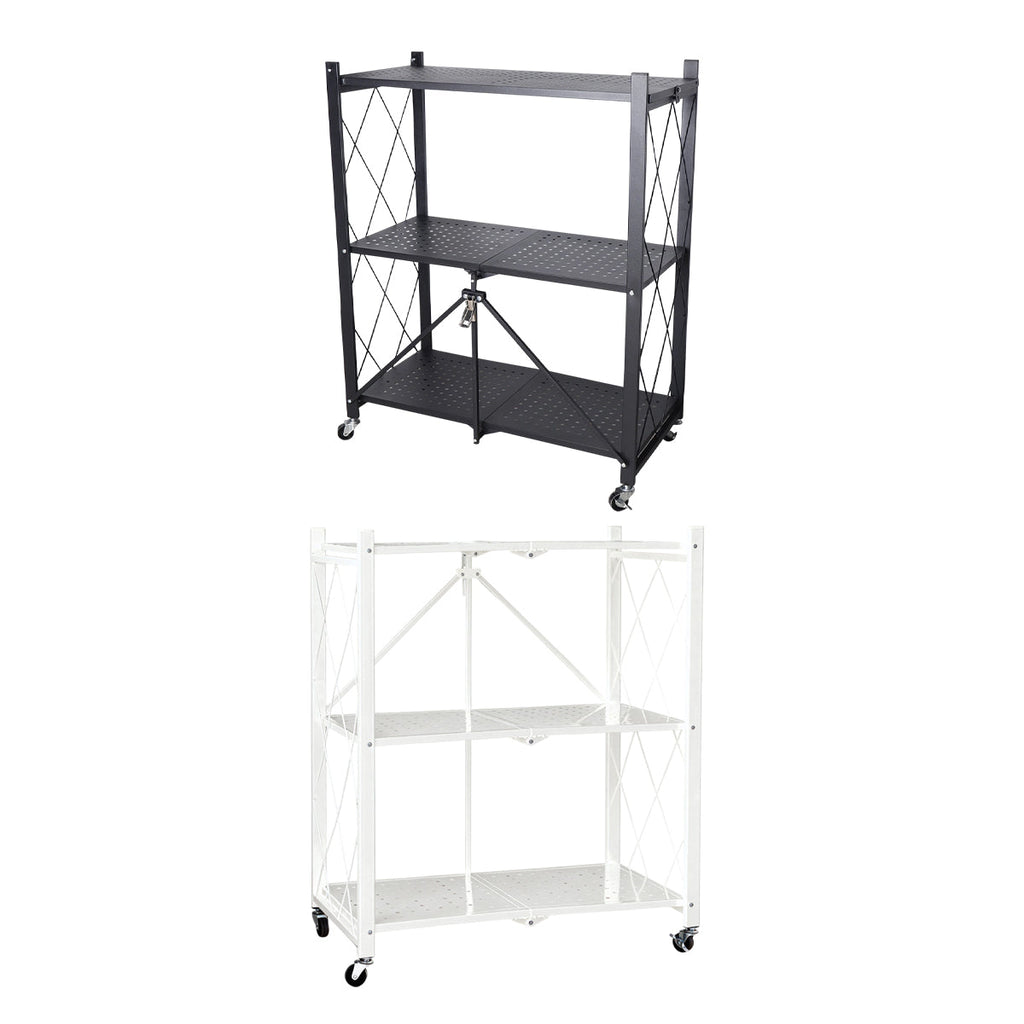Ready-to-Use Foldable Kitchen Trolley on Wheels