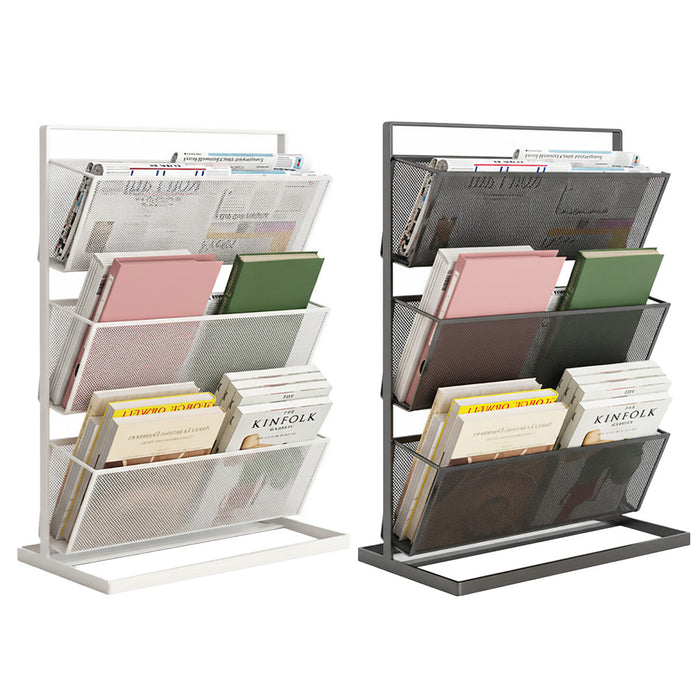 3-Tier Mesh Desktop Bookshelf Organiser 33x16x44cm