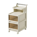 4-Tier Mobile Storage Trolley with Removable Handle