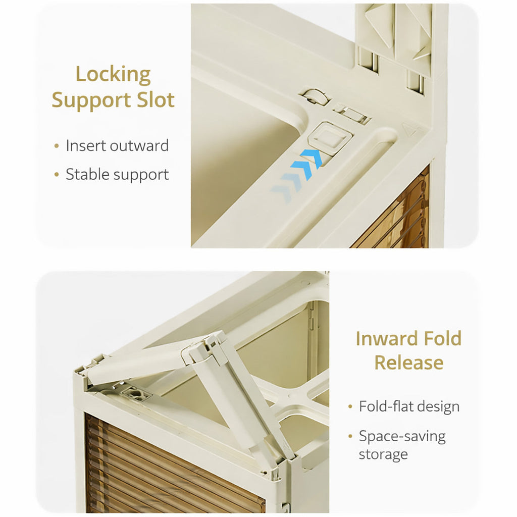 4-Tier Mobile Storage Trolley with Removable Handle