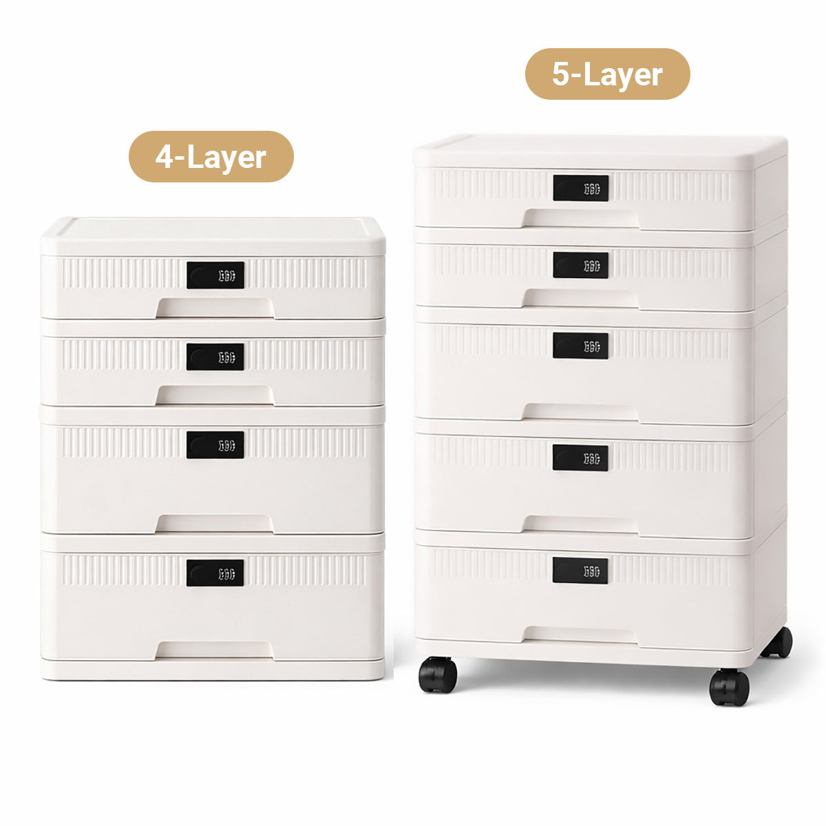 Digital Lock Storage Cabinet with 4 or 5 Drawers