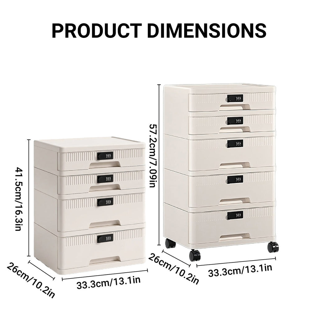 Digital Lock Storage Cabinet with 4 or 5 Drawers