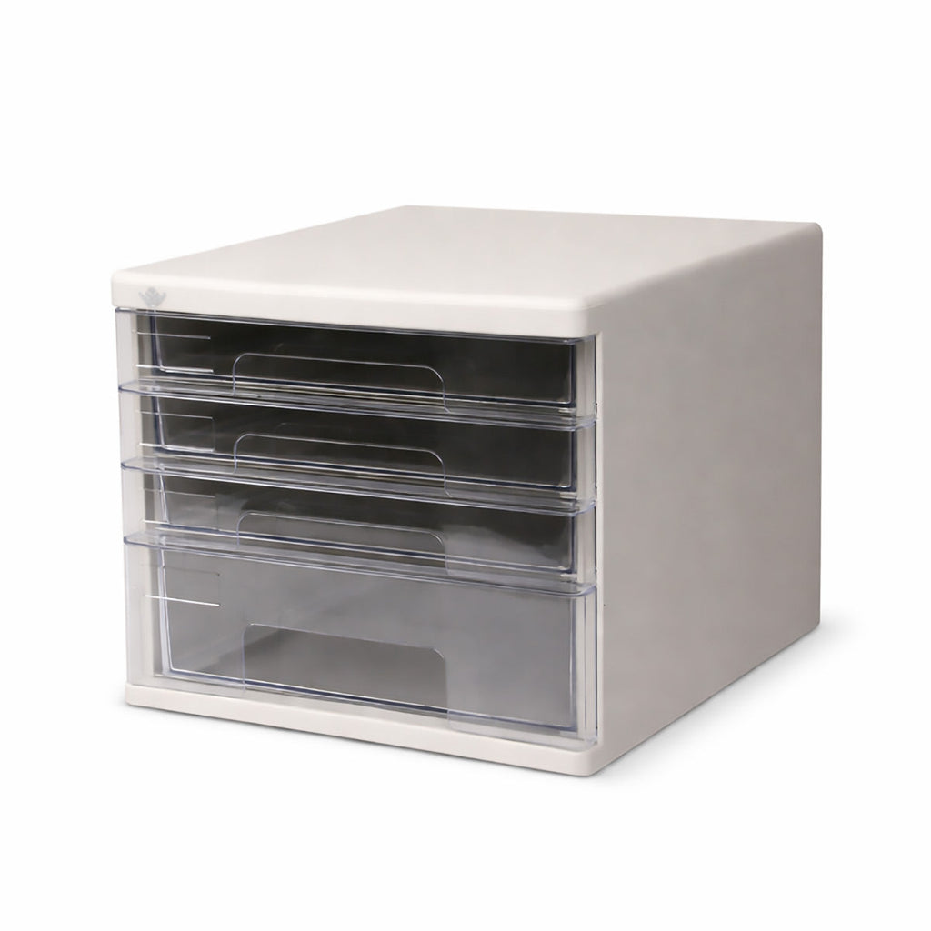 Compact 4-Drawer Desktop Storage Tower
