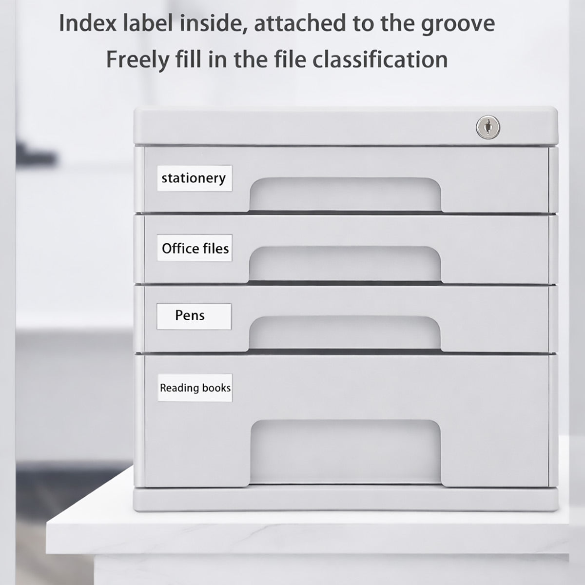 Compact 4-Drawer Desktop Storage Tower
