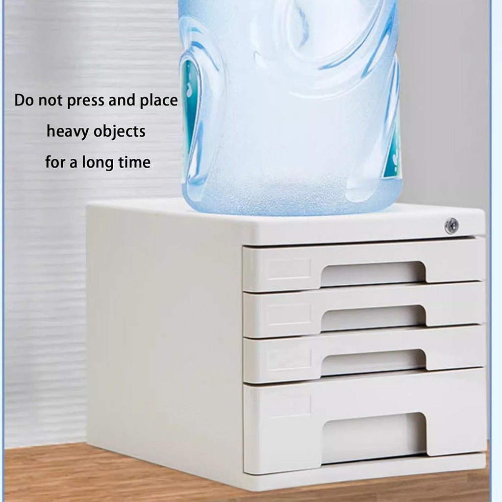 Compact 4-Drawer Desktop Storage Tower
