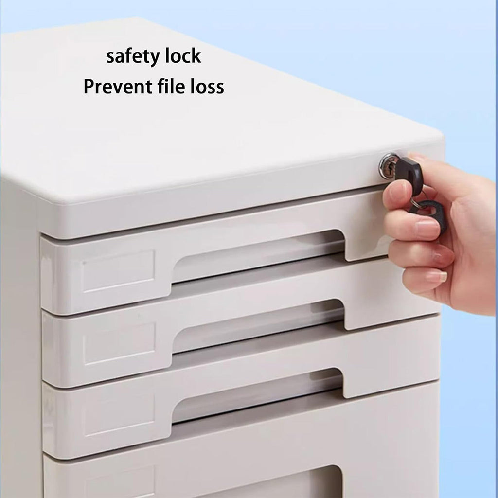 Compact 4-Drawer Desktop Storage Tower