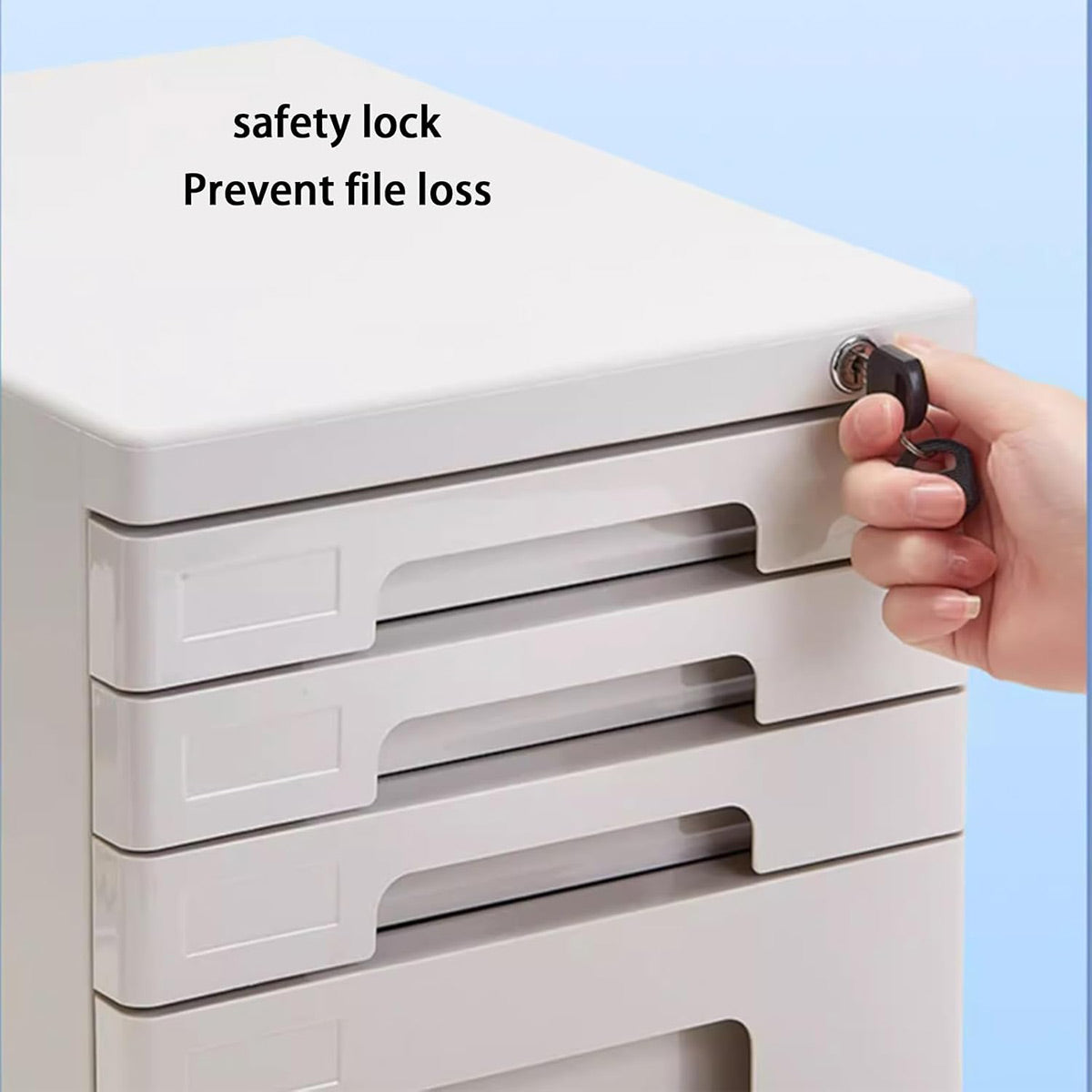 Compact 4-Drawer Desktop Storage Tower