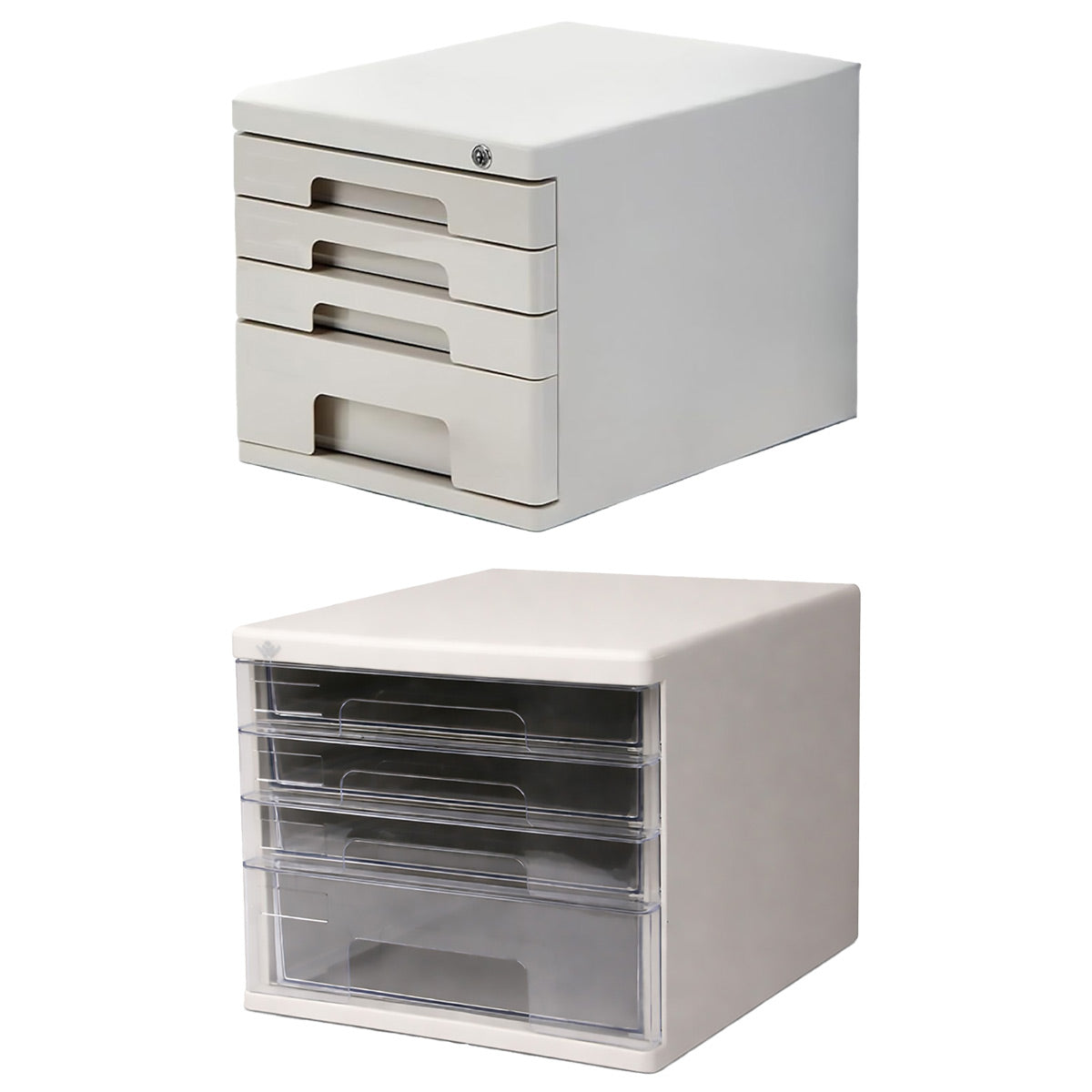 Compact 4-Drawer Desktop Storage Tower
