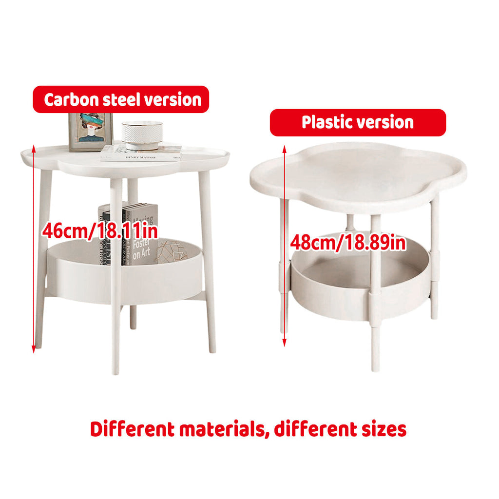 Two-Tier Clover-Shaped Side Table