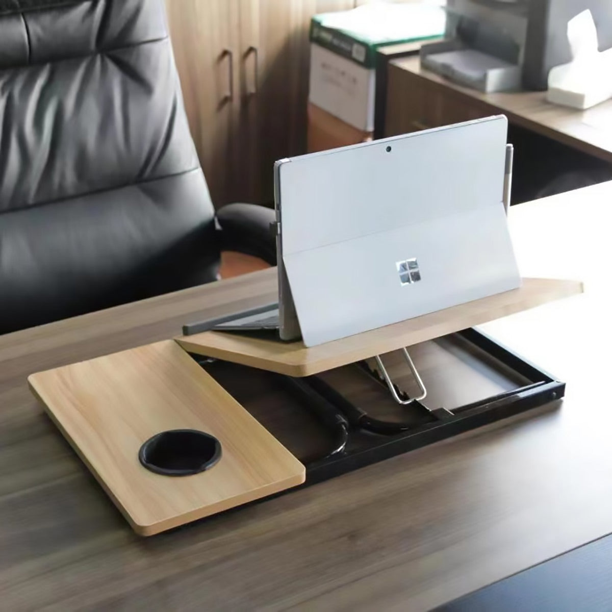 Adjustable Folding Lap Table with 5 Height Settings