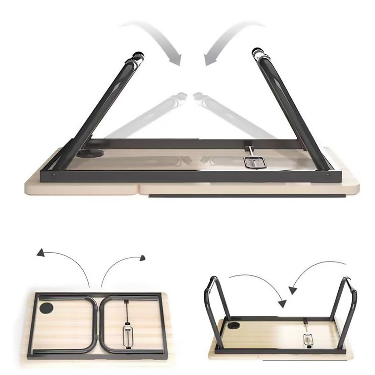 Adjustable Folding Lap Table with 5 Height Settings
