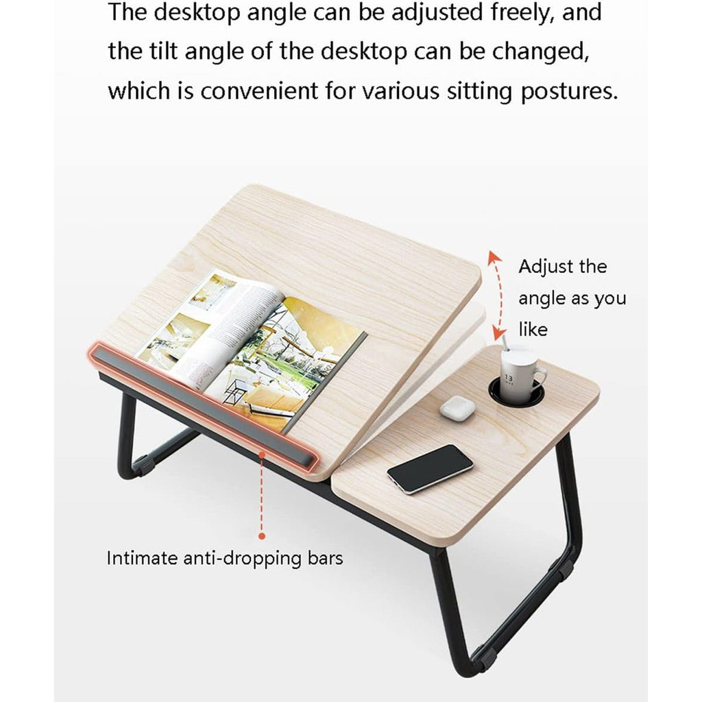 Adjustable Folding Lap Table with 5 Height Settings