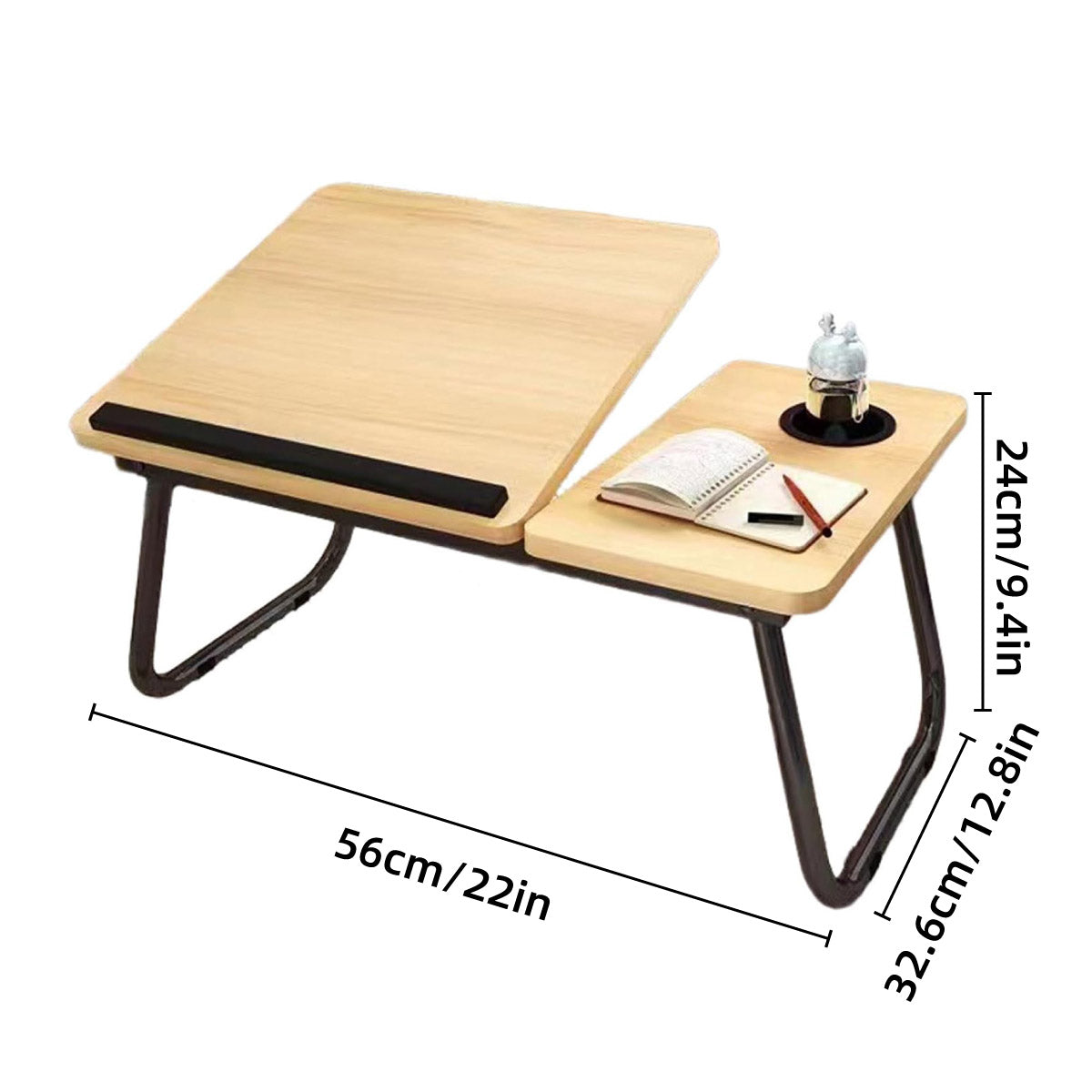 Adjustable Folding Lap Table with 5 Height Settings