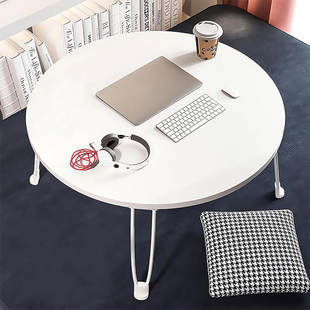 Round Foldable MDF Table with Lockable Legs