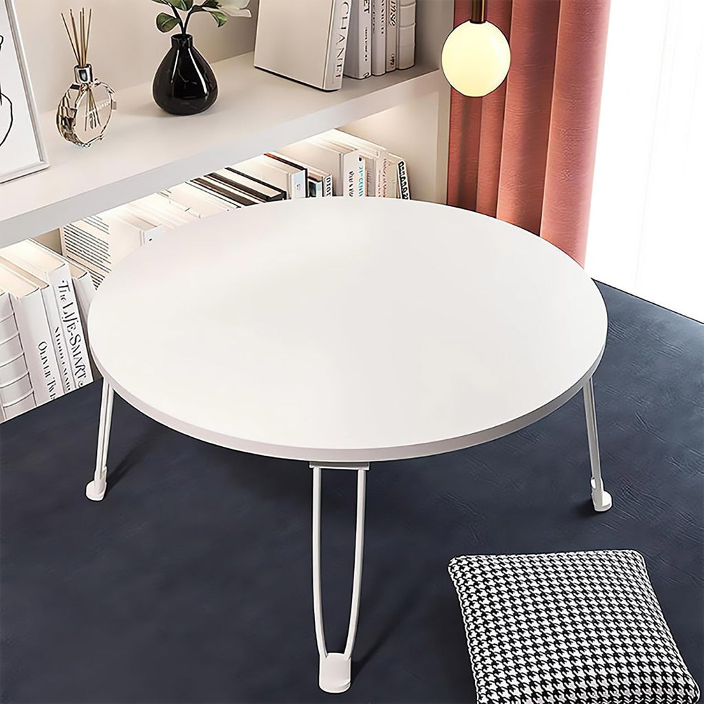 Round Foldable MDF Table with Lockable Legs