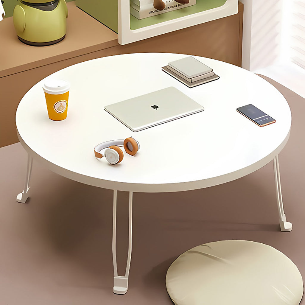 Round Foldable MDF Table with Lockable Legs