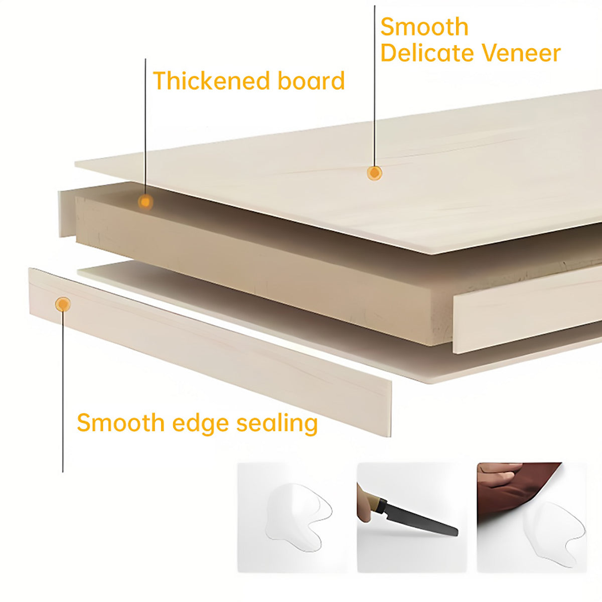 Round Foldable MDF Table with Lockable Legs