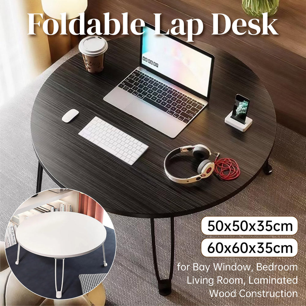 Round Foldable MDF Table with Lockable Legs