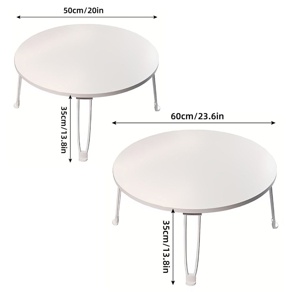 Round Foldable MDF Table with Lockable Legs