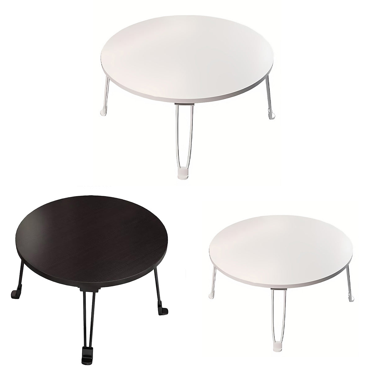 Round Foldable MDF Table with Lockable Legs