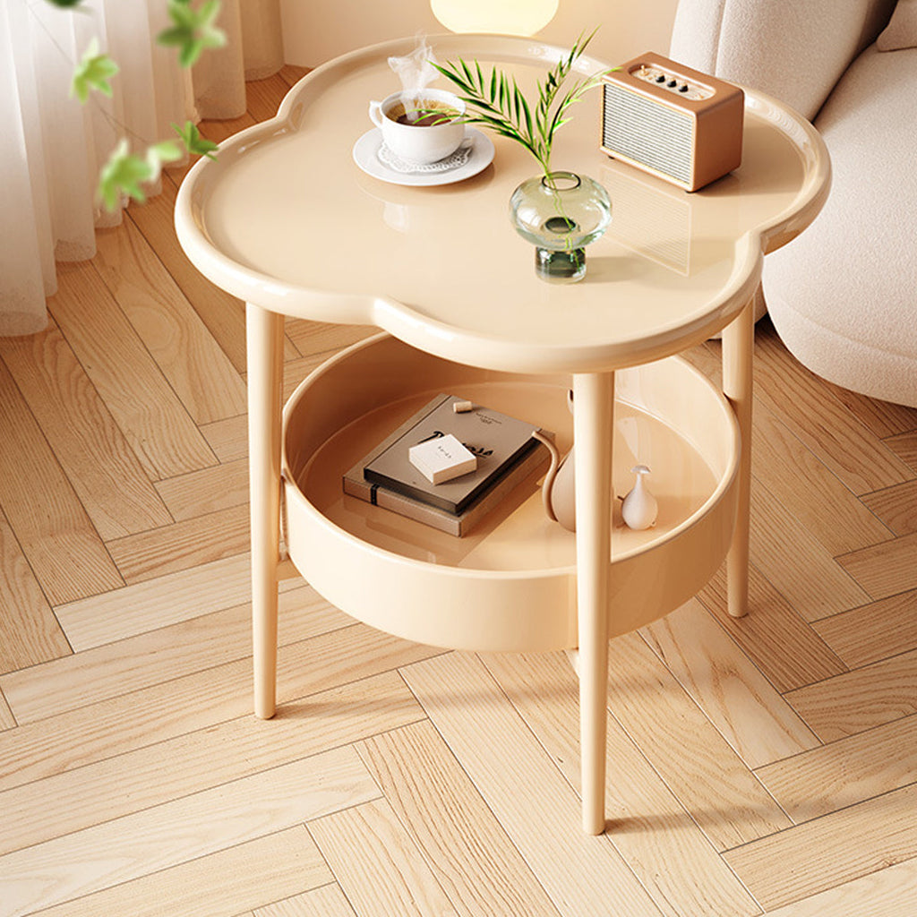 Two-Tier Clover-Shaped Side Table