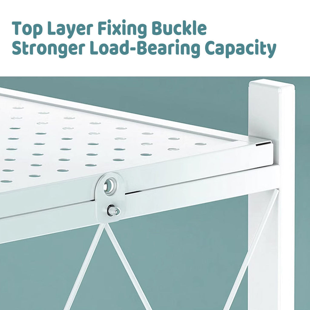 Ready-to-Use Foldable Kitchen Trolley on Wheels