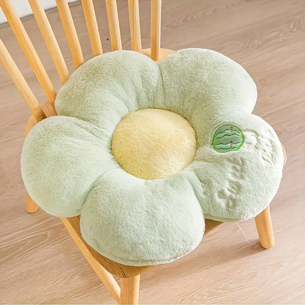 Thick Padded Sunflower Plush Floor Cushion