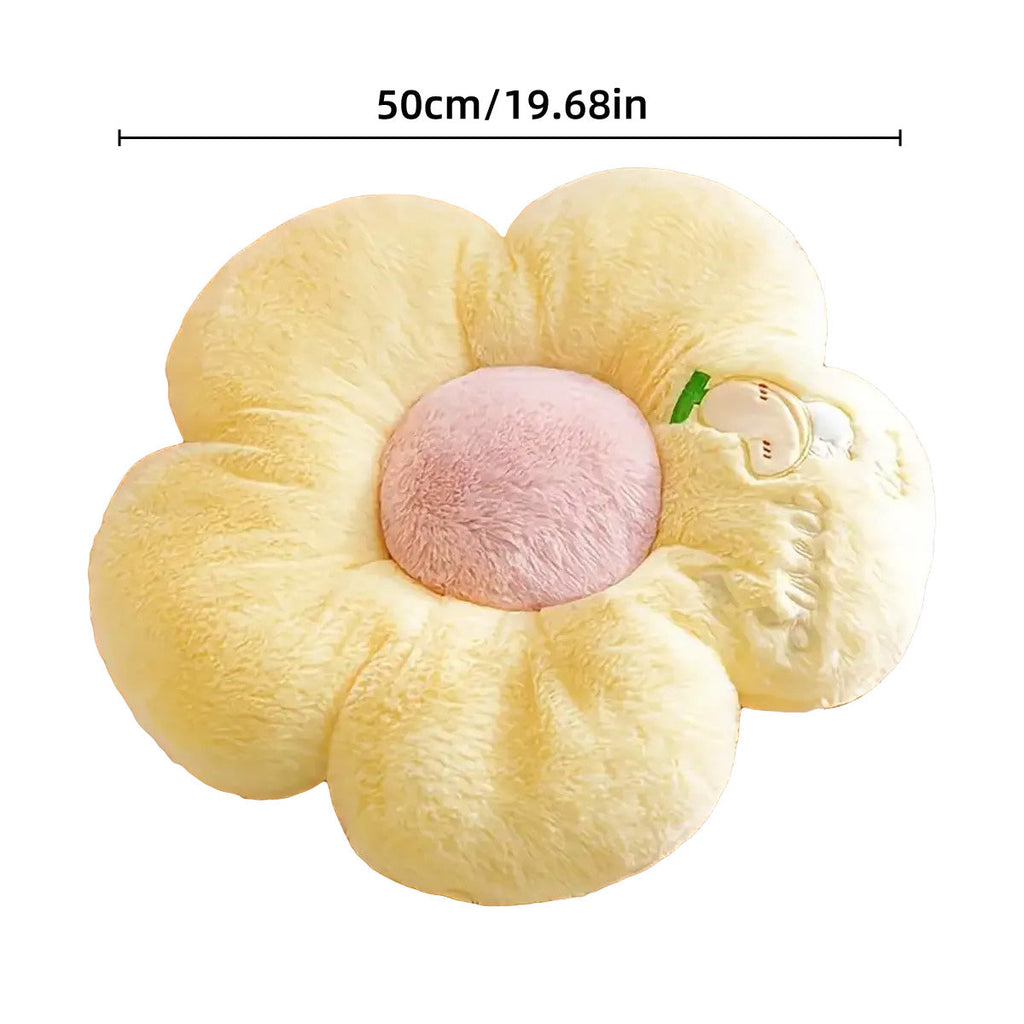 Thick Padded Sunflower Plush Floor Cushion