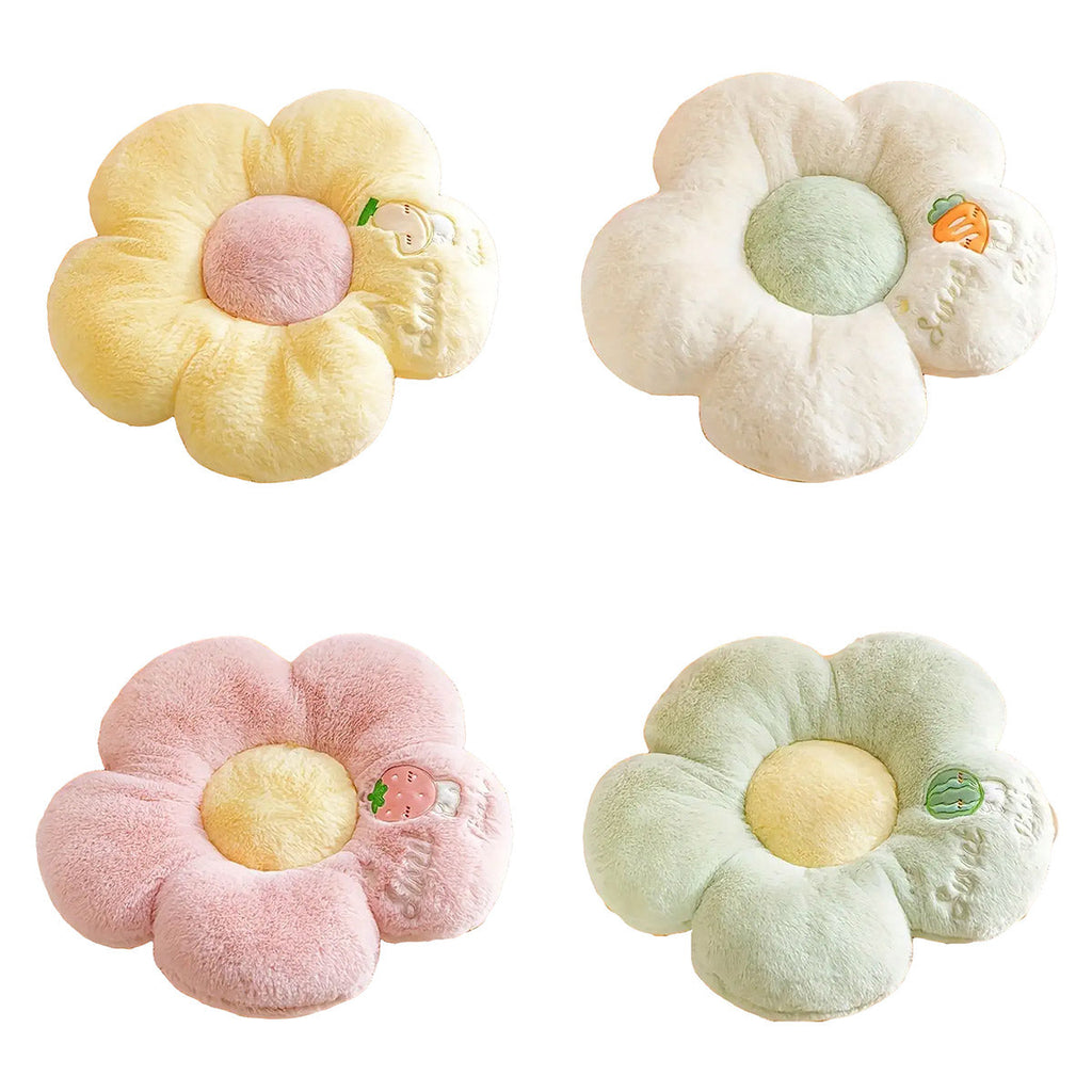Thick Padded Sunflower Plush Floor Cushion