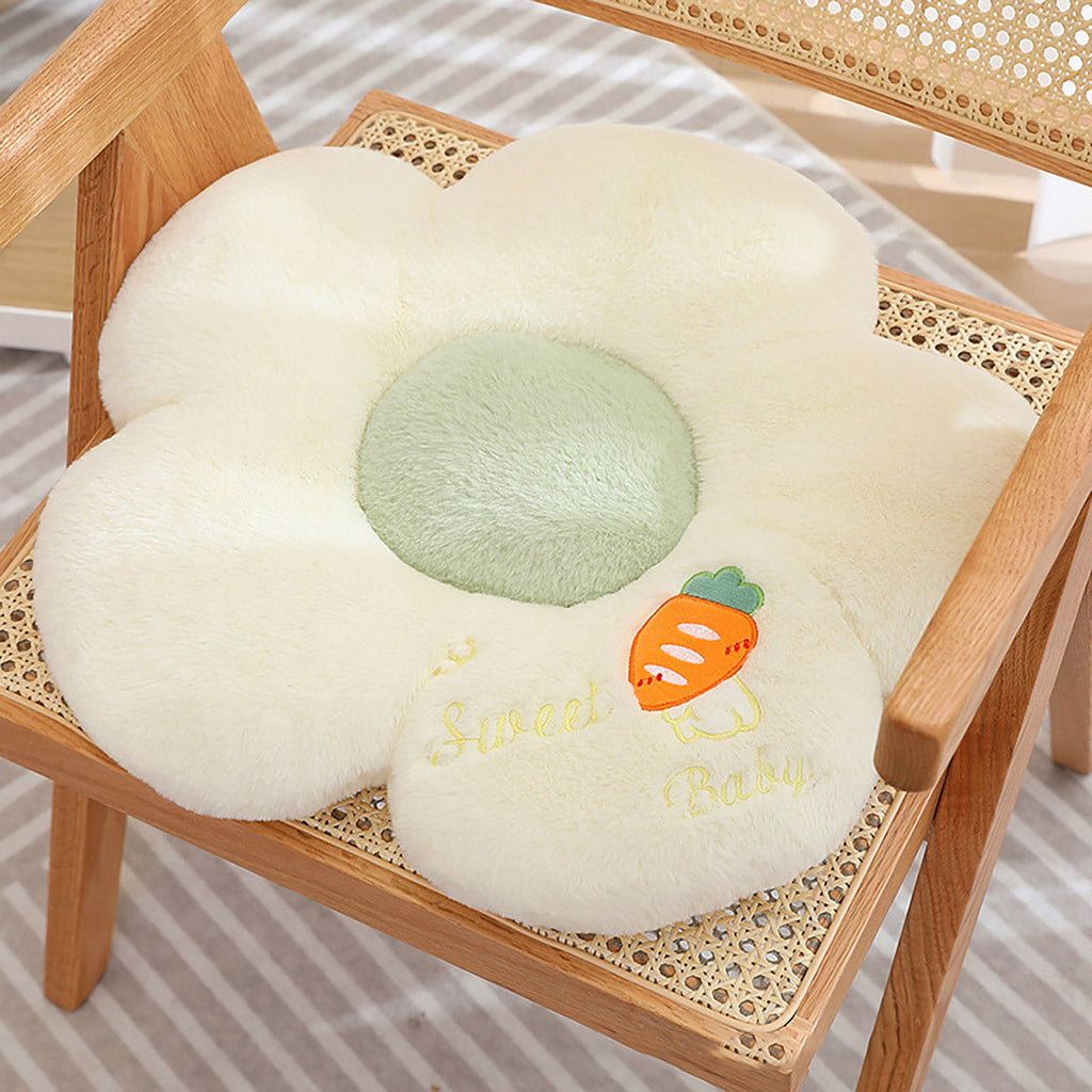 Thick Padded Sunflower Plush Floor Cushion