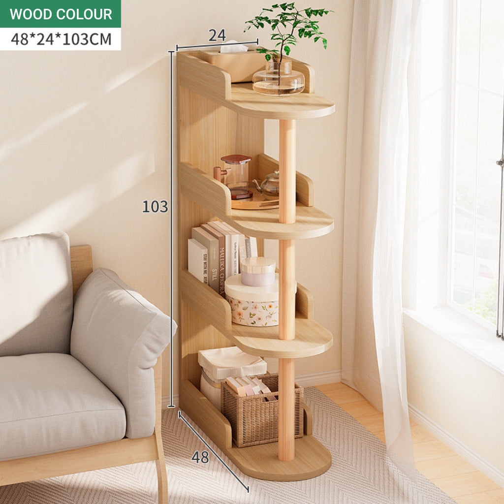Space-Saving 4-Tier Slim Storage Shelf