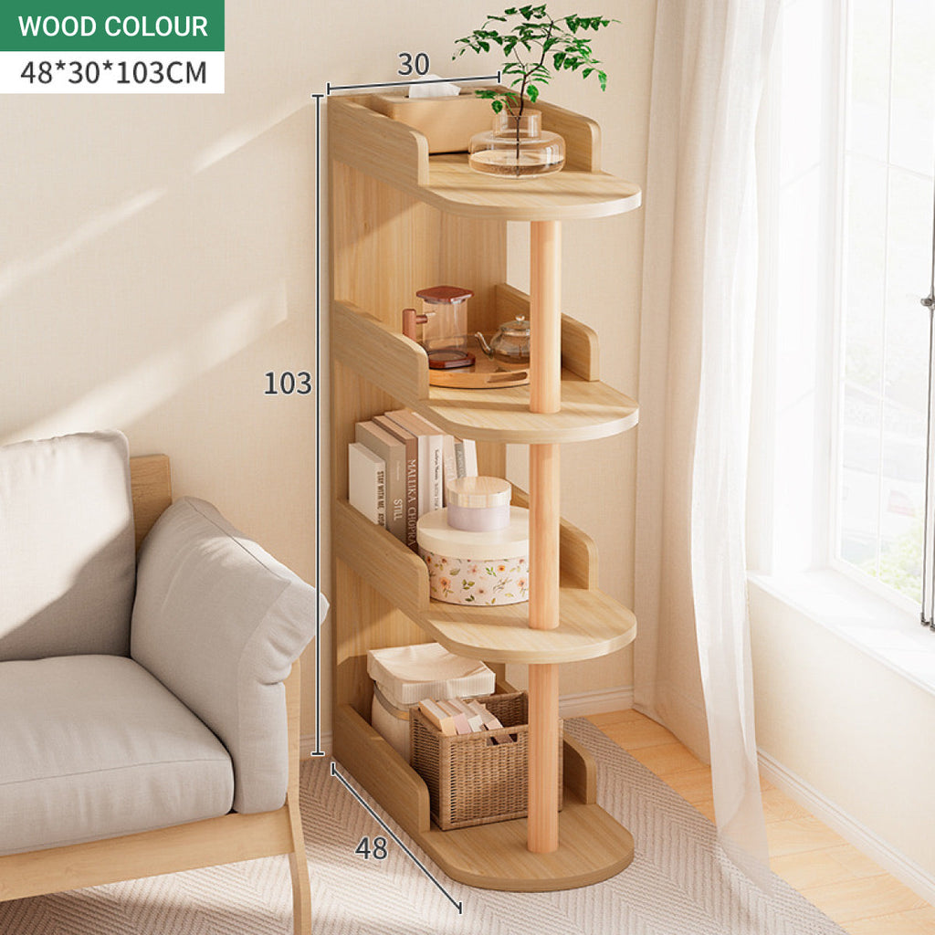 Space-Saving 4-Tier Slim Storage Shelf