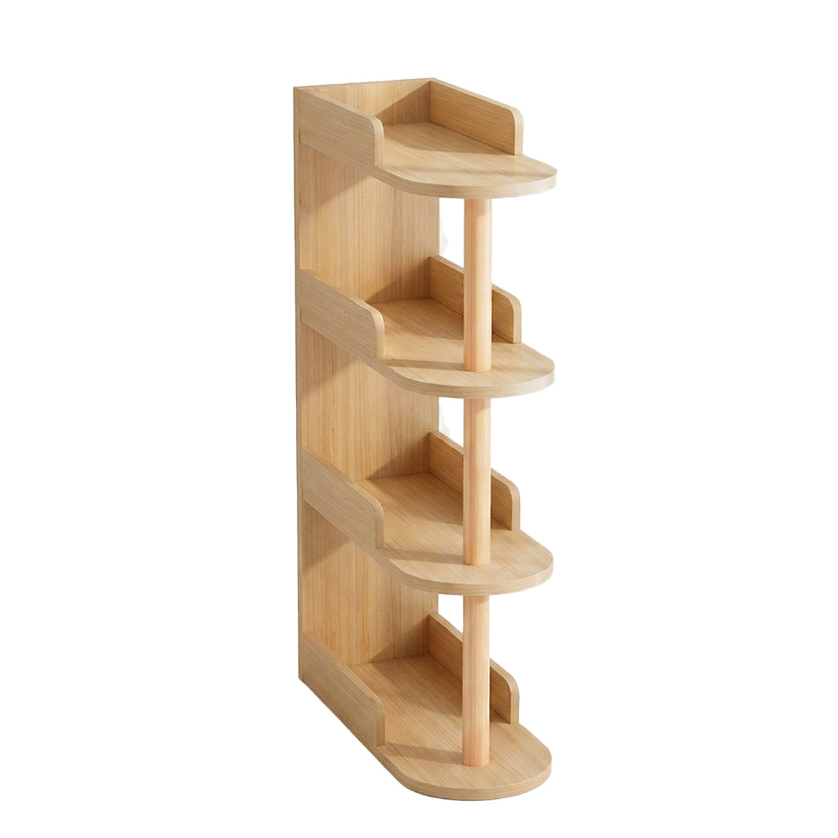 Space-Saving 4-Tier Slim Storage Shelf