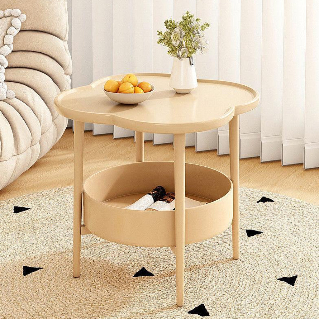 Two-Tier Clover-Shaped Side Table