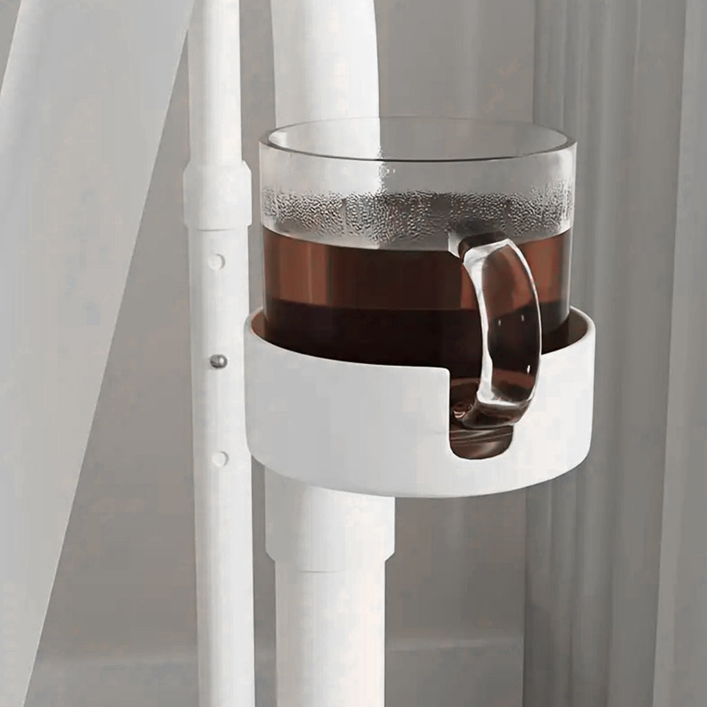 Mobile Laptop Cart Featuring Tilt Top and Cup Holder