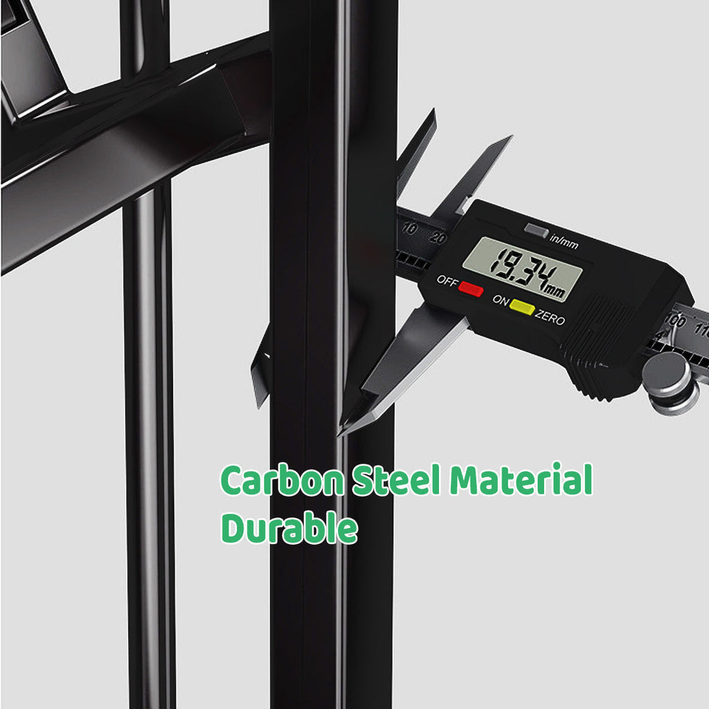 Mobile 3-Tier Steel Trolley Featuring Side Hooks